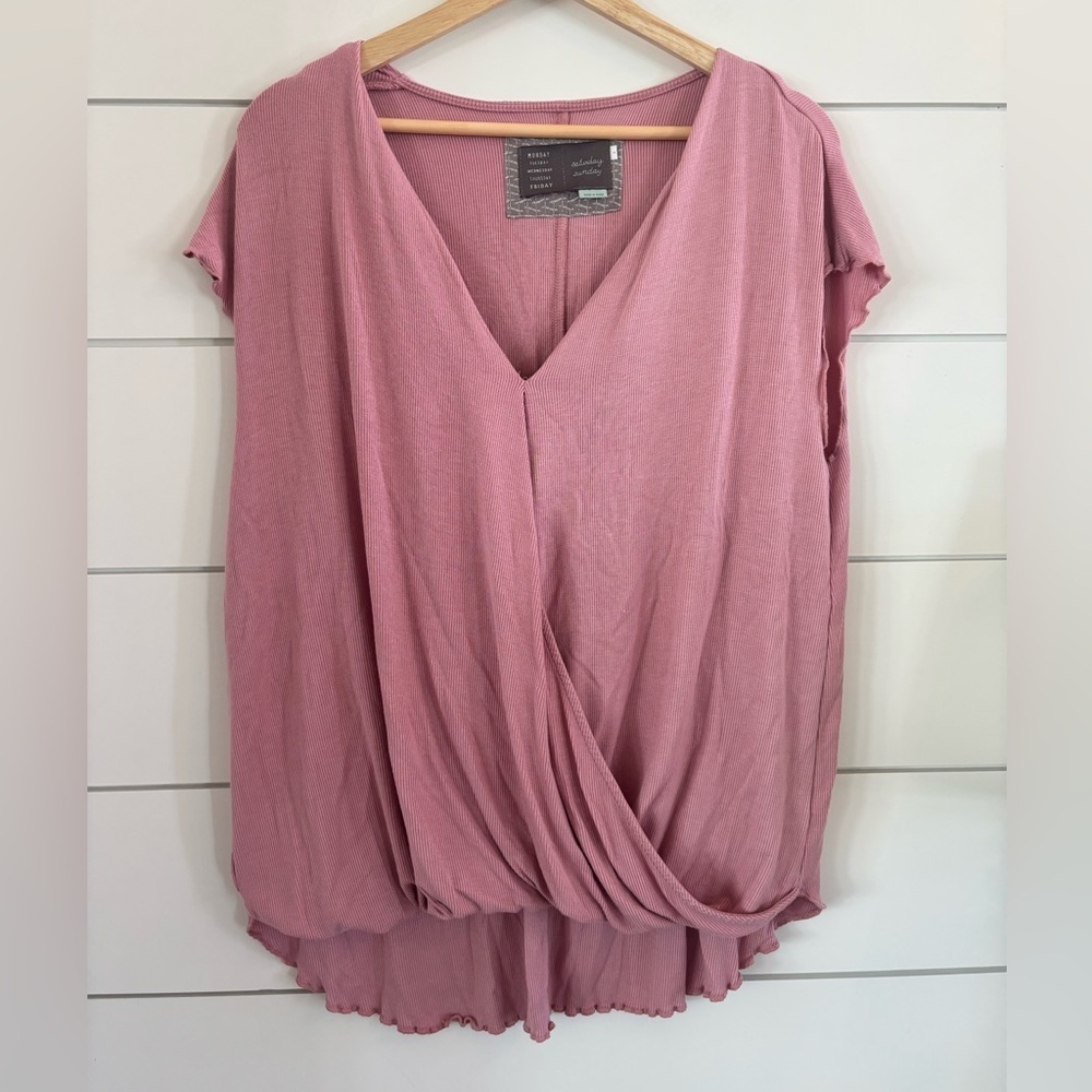 Anthropologie Saturday Sunday Clarissa Wrap Top - Picture 2 of 4